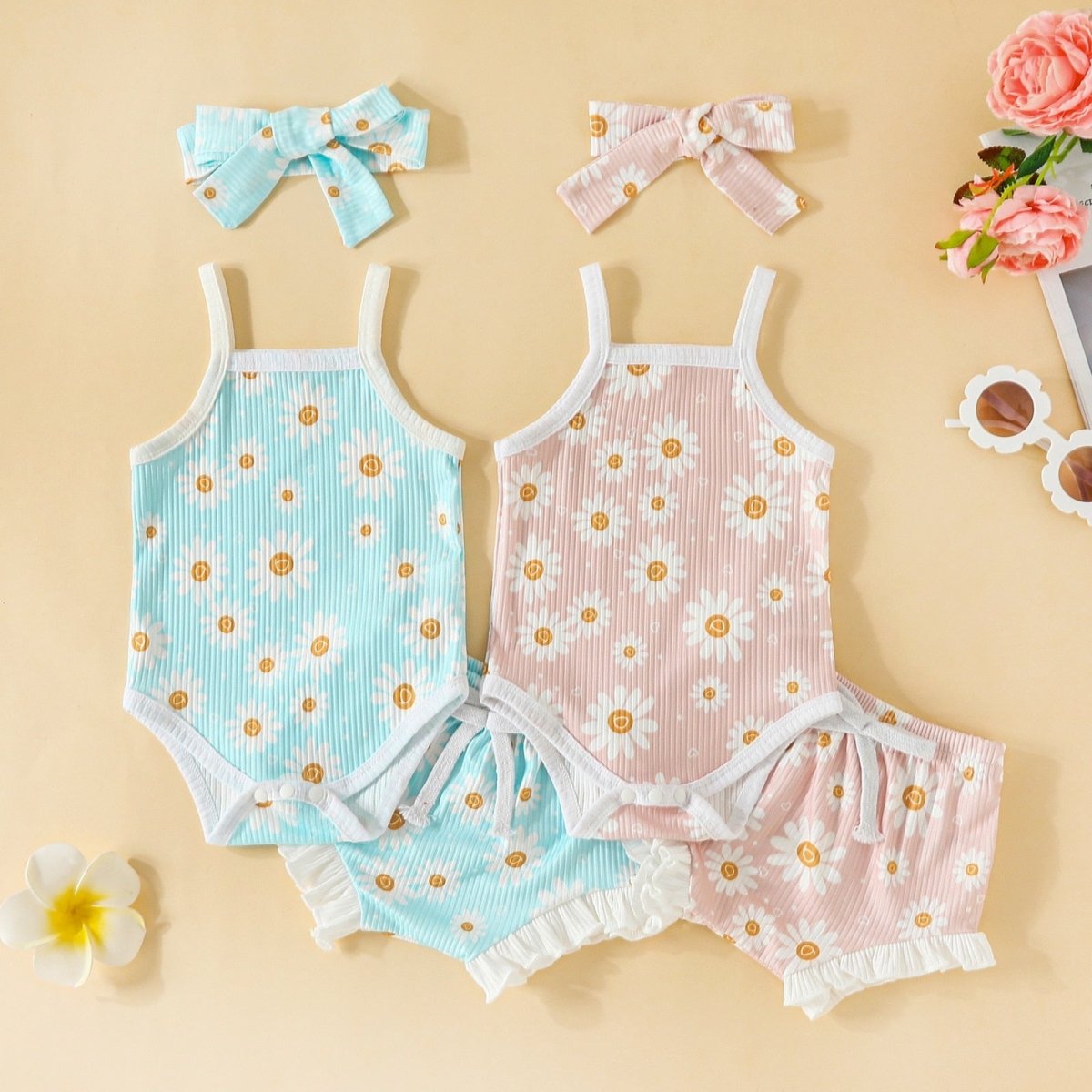 Conjunto Florzinha + Laço | 0-18 Meses