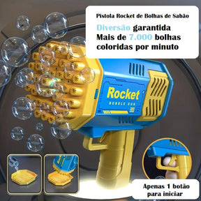 Pistola Rocket de Bolha de Sabão