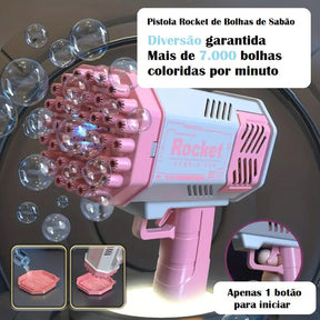 Pistola Rocket de Bolha de Sabão